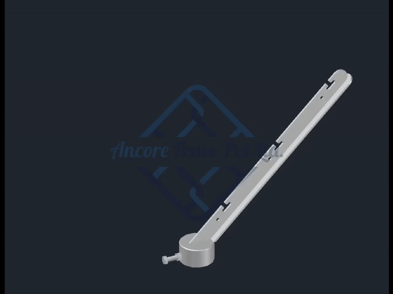 Barb Wire Arm Nuted 3 Wire without Top Rail 2